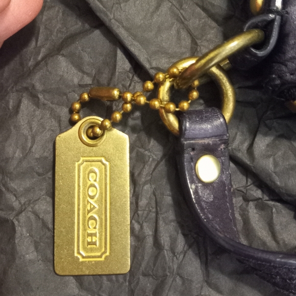 Coach Eggplant Purple Genuine Pebble Leather Crossbody w/LongGenuineLeatherStrap - Picture 9 of 12